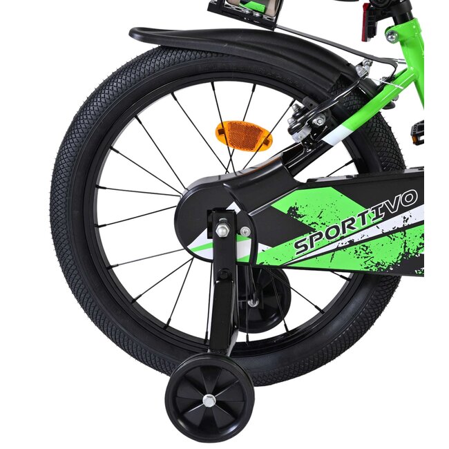 Volare Sportivo jongensfiets 18 inch zwart Twee Handremmen