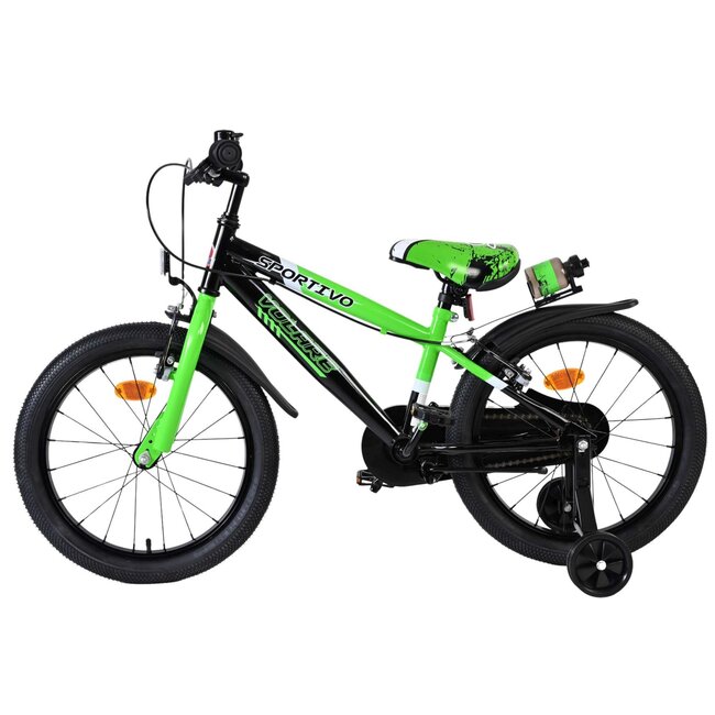 Volare Sportivo jongensfiets 18 inch zwart Twee Handremmen