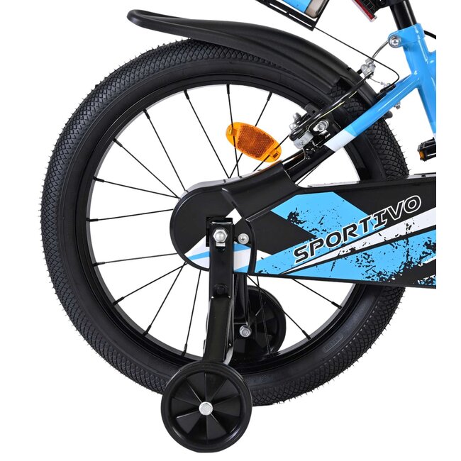 Volare fietsen Sportivo jongensfiets 18 inch zwart Twee Handremmen