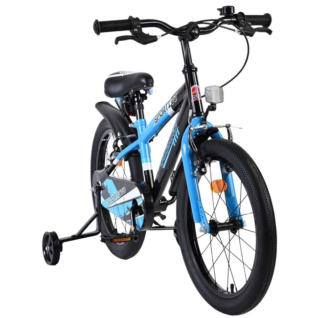 Volare fietsen Sportivo jongensfiets 18 inch zwart Twee Handremmen
