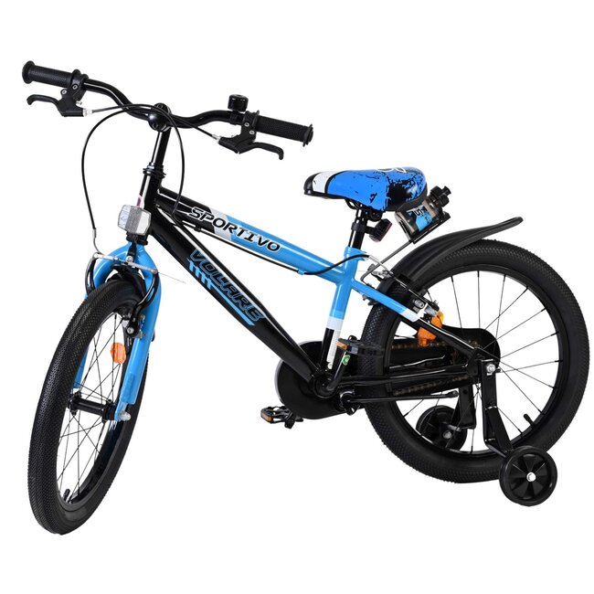 Volare fietsen Sportivo jongensfiets 18 inch zwart Twee Handremmen
