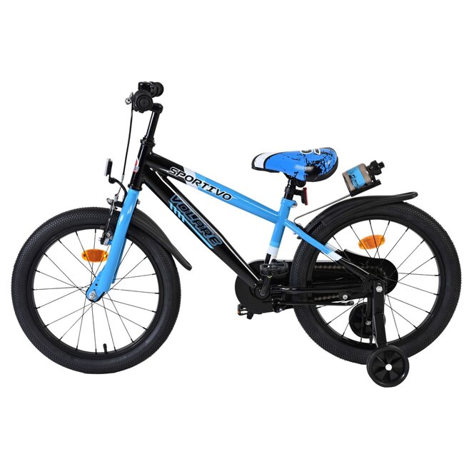 Volare fietsen Sportivo jongensfiets 18 inch zwart