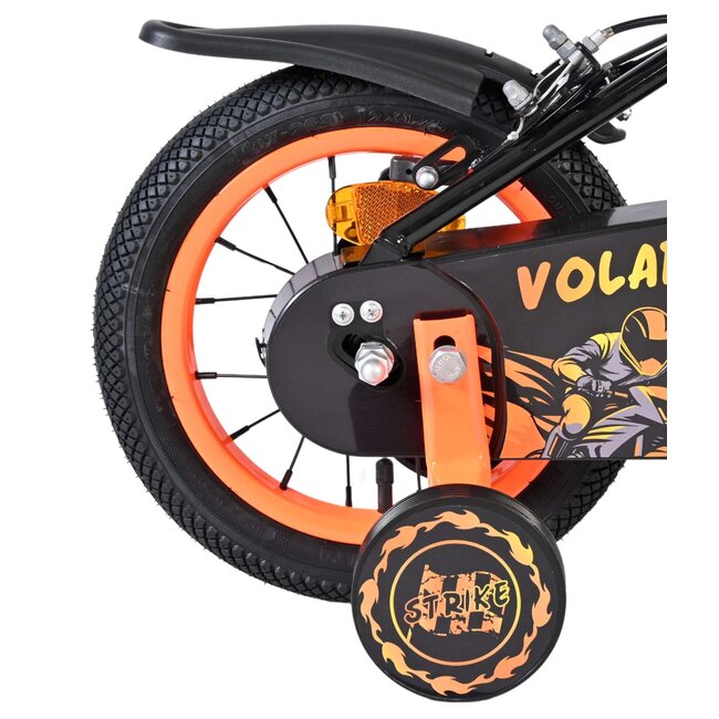 Volare fietsen Strike jongensfiets 12 inch zwart Twee Handremmen