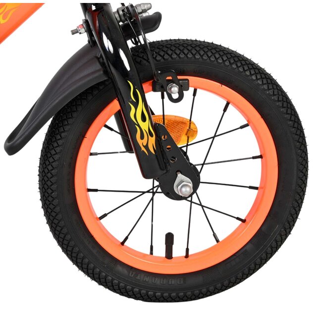 Volare fietsen Strike jongensfiets 12 inch zwart Twee Handremmen