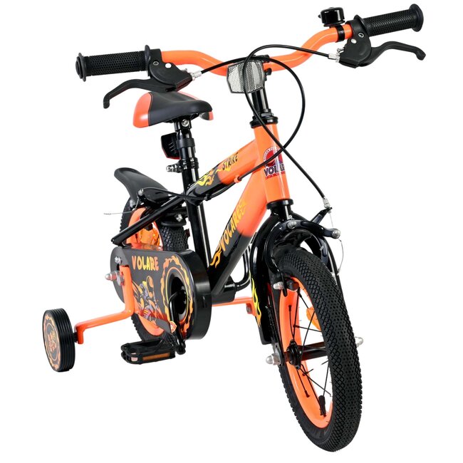 Volare fietsen Strike jongensfiets 12 inch zwart Twee Handremmen