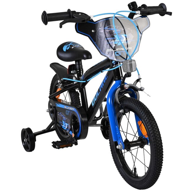Volare Super GT jongensfiets 14 inch Blauw Twee handremmen
