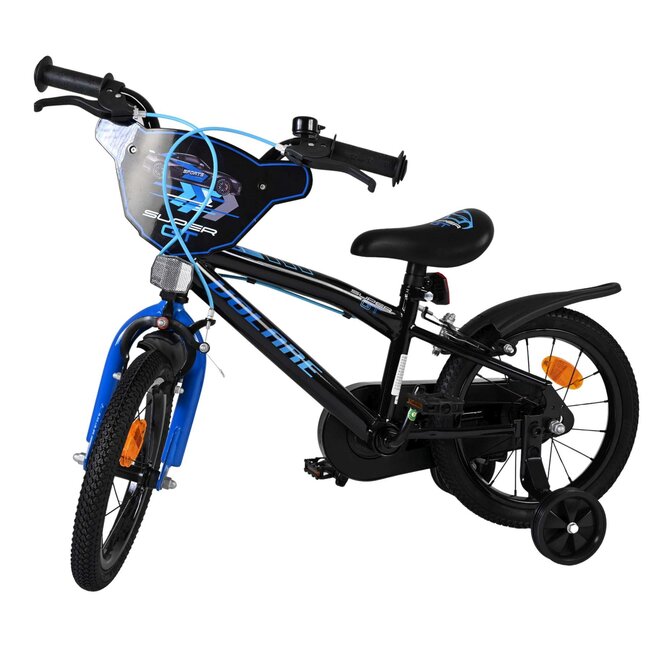Volare Super GT jongensfiets 14 inch Blauw Twee handremmen