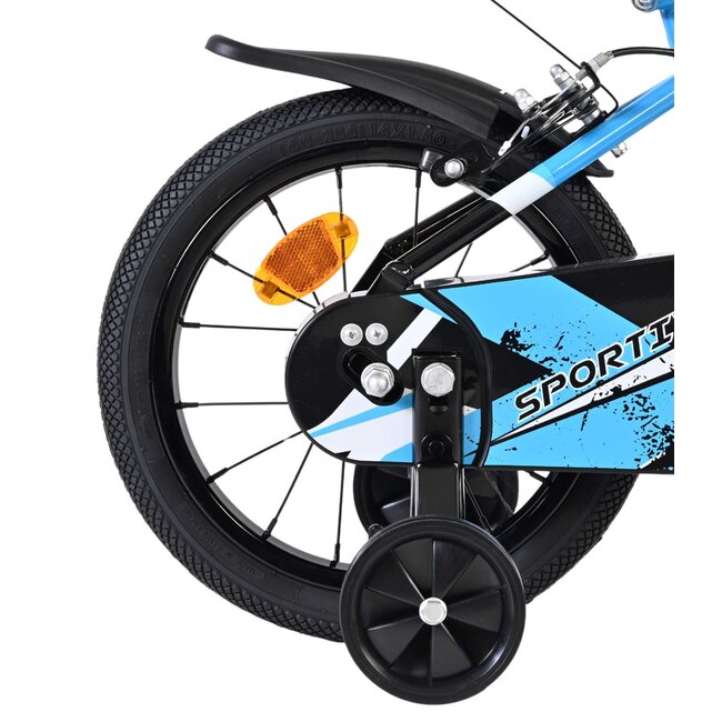 Volare Sportivo jongensfiets 14 inch blauw Twee Handremmen