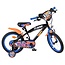 Hot Wheels jongensfiets 16 inch oranje blauw Twee handremmen