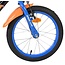 Hot Wheels jongensfiets 16 inch oranje blauw Twee handremmen