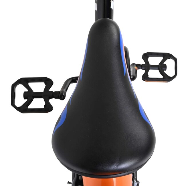 Hot Wheels jongensfiets 16 inch oranje blauw Twee handremmen