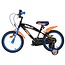 Hot Wheels jongensfiets 16 inch oranje blauw Twee handremmen