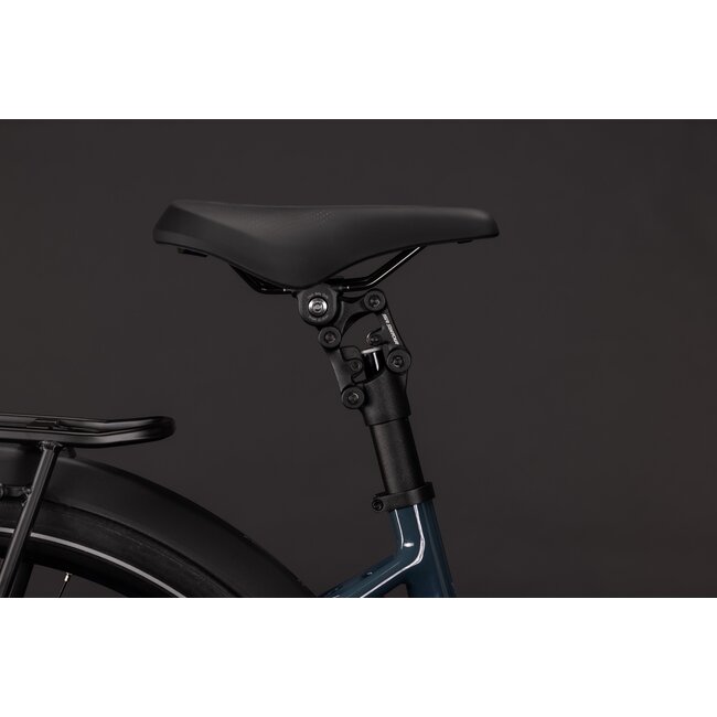 Cube Supreme Hybrid Comfort One 600 Storm/Reflex - zadel en geveerde zadelpen