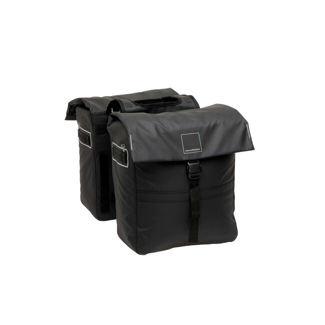 New Looxs Leeds Double fietstas Zwart / 38 liter / Riempjes