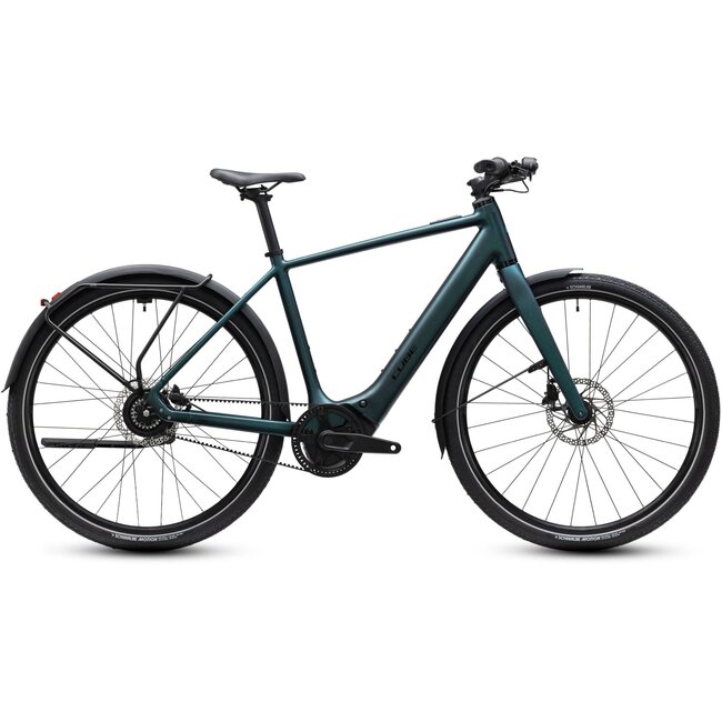 Cube Editor Hybrid SLX 400X FE 2027 Glitterteal/Black Heren - zijaanzicht
