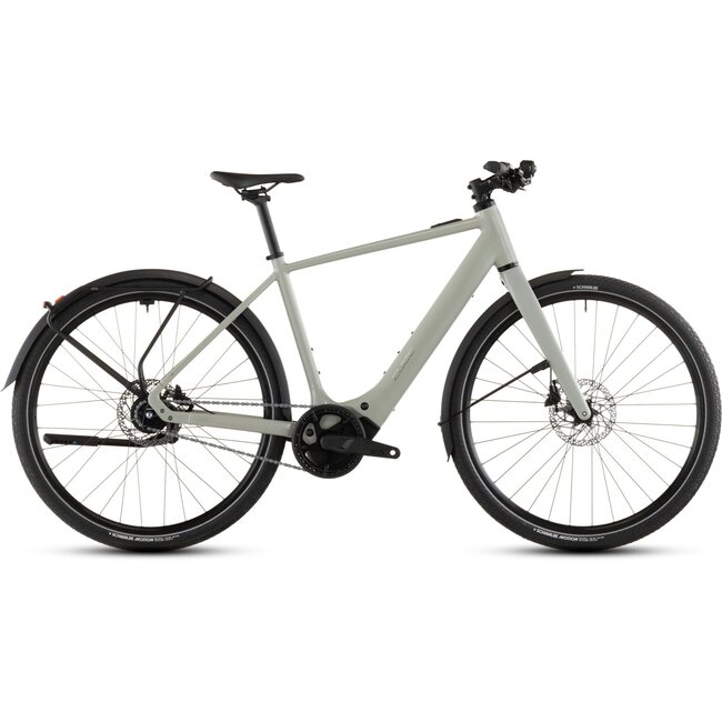 Cube Editor Hybrid SLX 400X FE 2026 Reedbeige/Chrome Heren - zijaanzicht