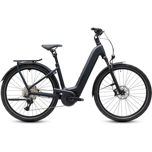 Cube Kathmandu HYBRID PRO 800 2027 Coal/Black Lage instap - zijaanzicht
