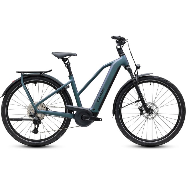Cube Kathmandu HYBRID PRO 800 2027 Smaragdgrey/Black Trapeze - zijaanzicht