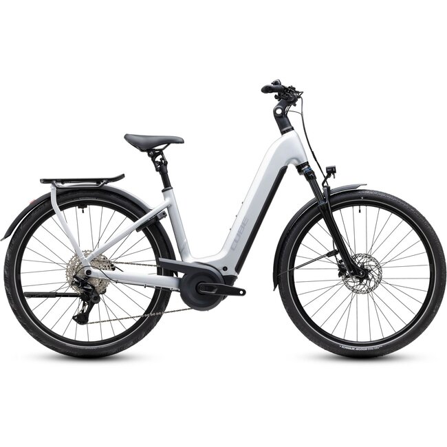 Cube Kathmandu HYBRID ONE 800 2027 Silverstar/Reflex Lage instap - zijaanzicht