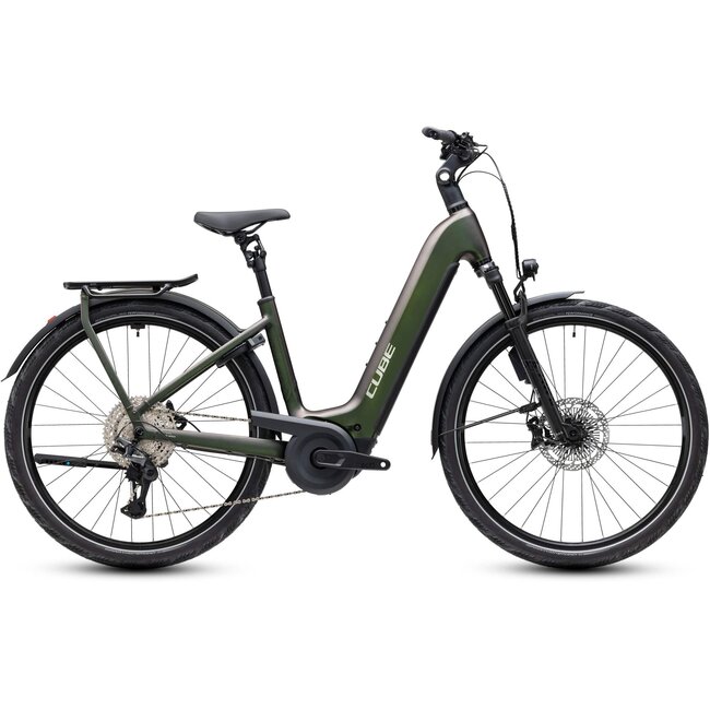 Cube Kathmandu HYBRID EXC 800 2027 Stellar/Chrome Lage instap - zijaanzicht