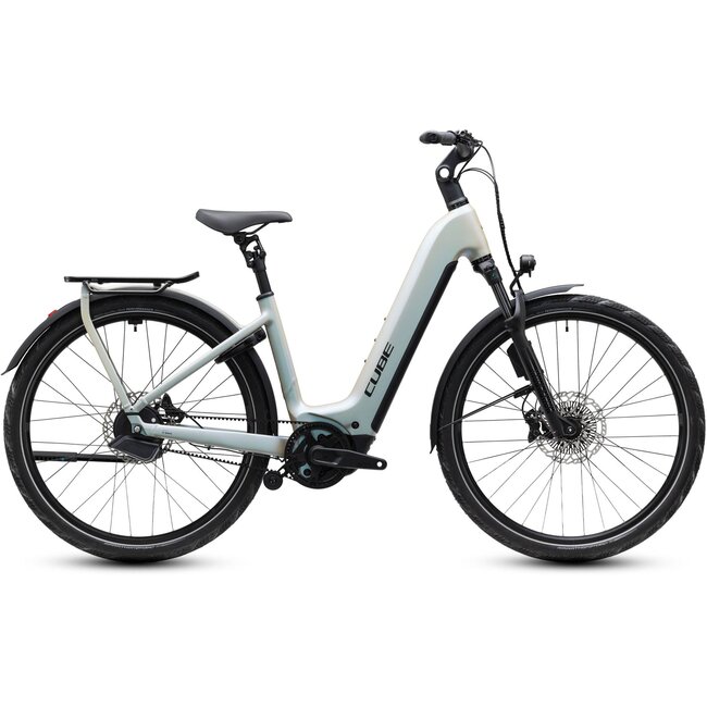 Cube Kathmandu HYBRID DELUXE EXC 800 2027 Glintsand/Black Lage instap - zijaanzicht
