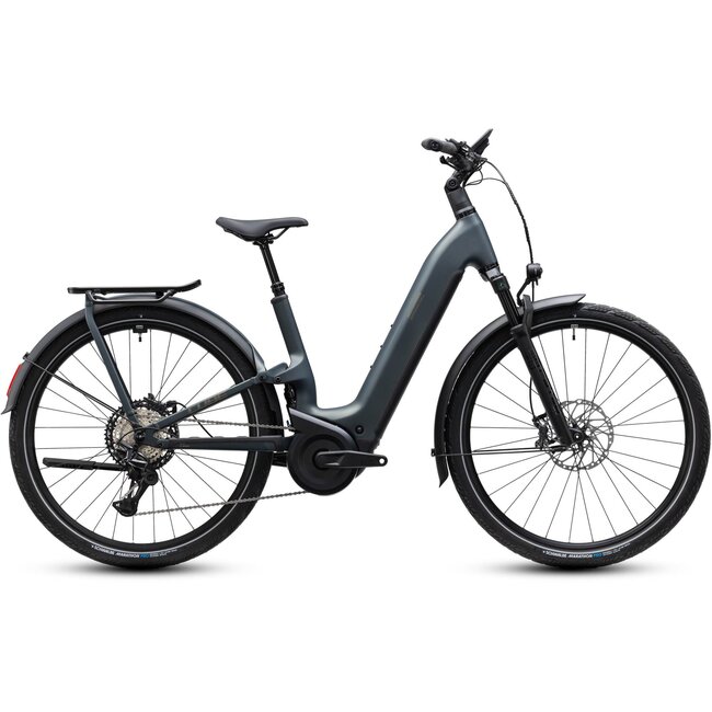 Cube Kathmandu HYBRID ONE11 HPC SLX 800 2027 Sagebrushgreen/Chrome Lage instap - zijaanzicht