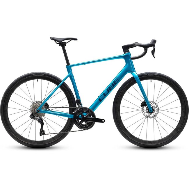 Cube Attain C:62 Carbon SLX 2027 Bali/Blue · zijaanzicht