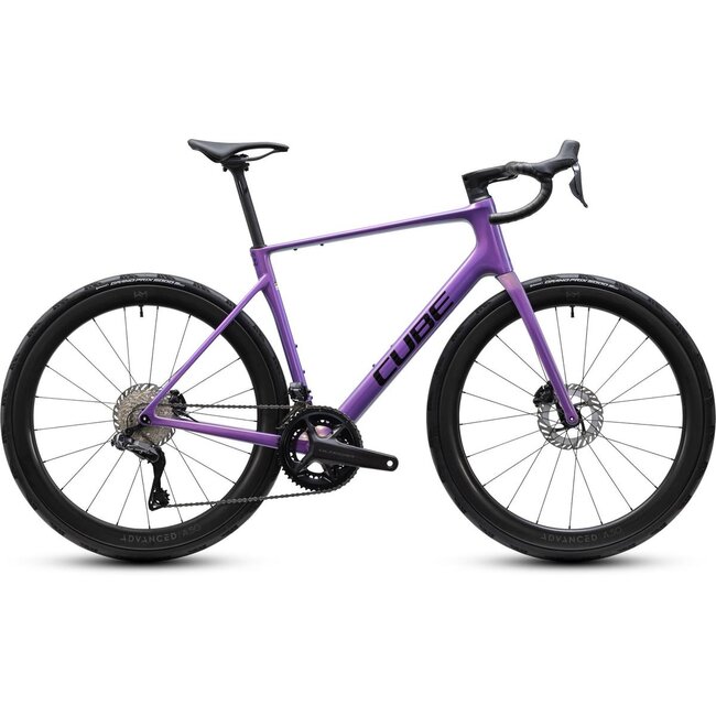 Cube Attain C:62 Carbon SLT 2027 Cosmicpurple/Black · zijaanzicht