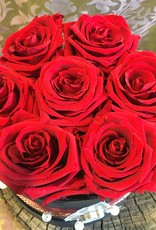 Rosenbox medium mit 7 roten Infinity Rosen