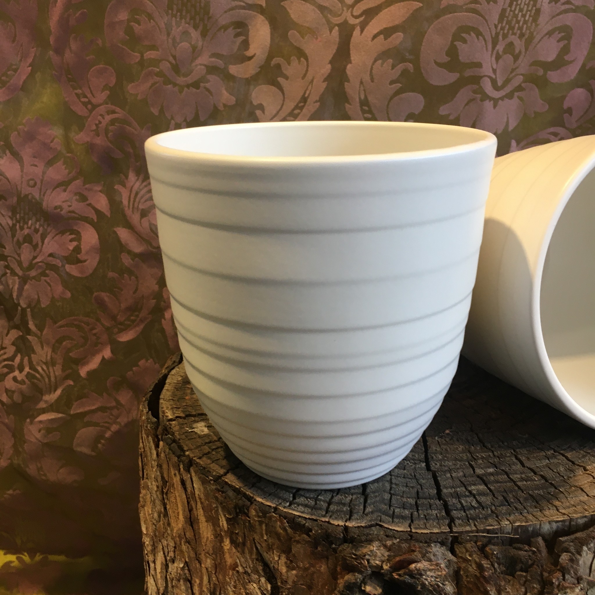 Orchideen Topf Keramik 14 cm Farbe antik - weiß  der Serie 181 von Griebling Keramik