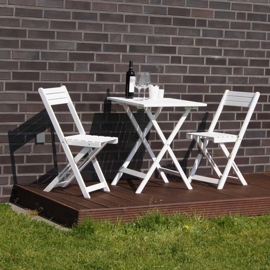 Balkon Mobel Set Tisch Inkl 2 Stuhle Weiss Massivholzmobel Bei