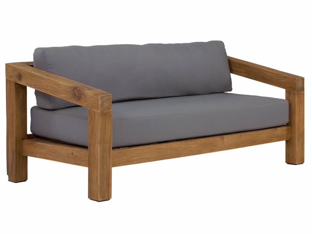 Holz Gartenbank Mit Polster Kissen Garten Sofa Massivholzmobel