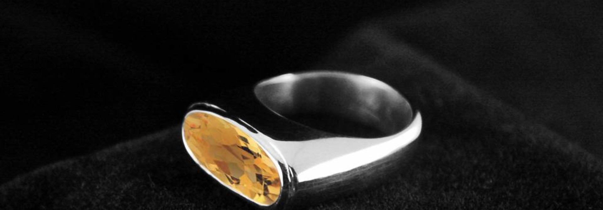 (As)ring GEM, zilver met citrien