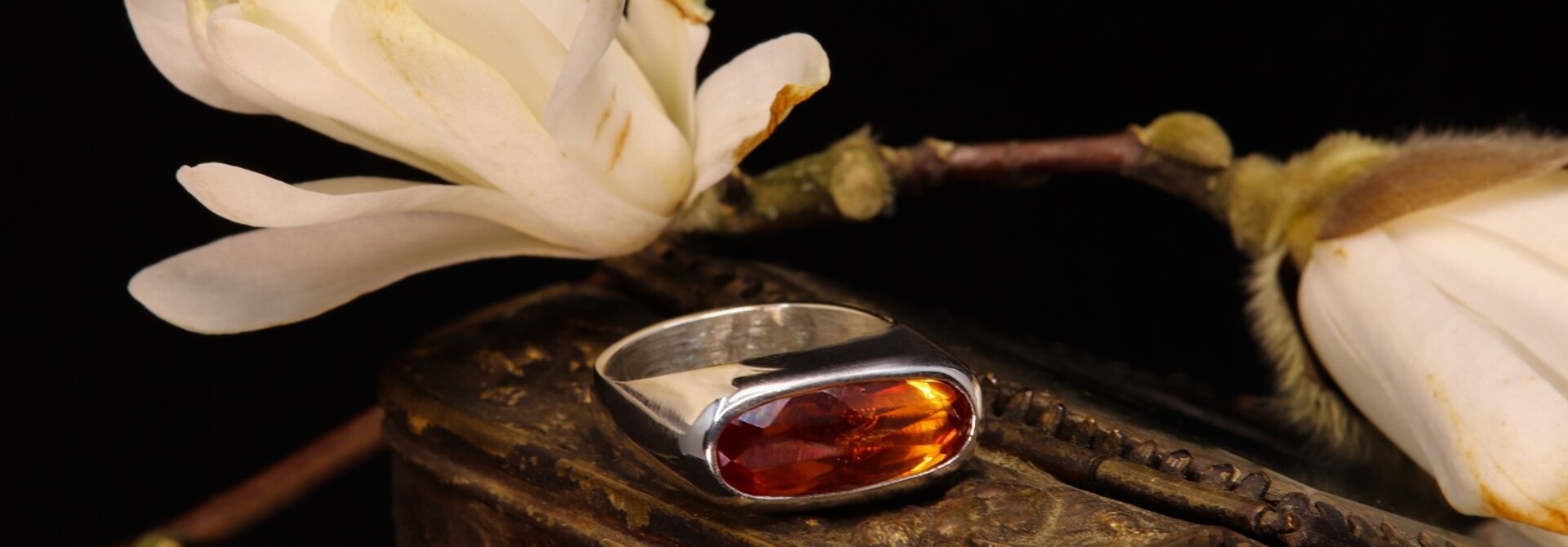 (As)ring GEM, goud met  Padparadscha Saffier