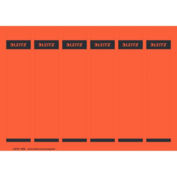 Leitz PC-beschriftbare Ordner-Rückenschilder, selbstklebend, schmal/kurz, DIN A4
