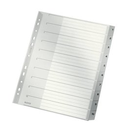 Leitz Plastik-Register Zahlen 1-10, 10 Blatt, DIN A4