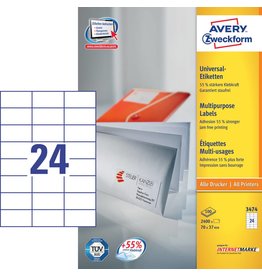 Avery Zweckform Universaletiketten 70 x 37 mm 100 Blatt