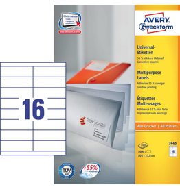 Avery Zweckform Universaletiketten 105 x 33,8 mm 100 Blatt