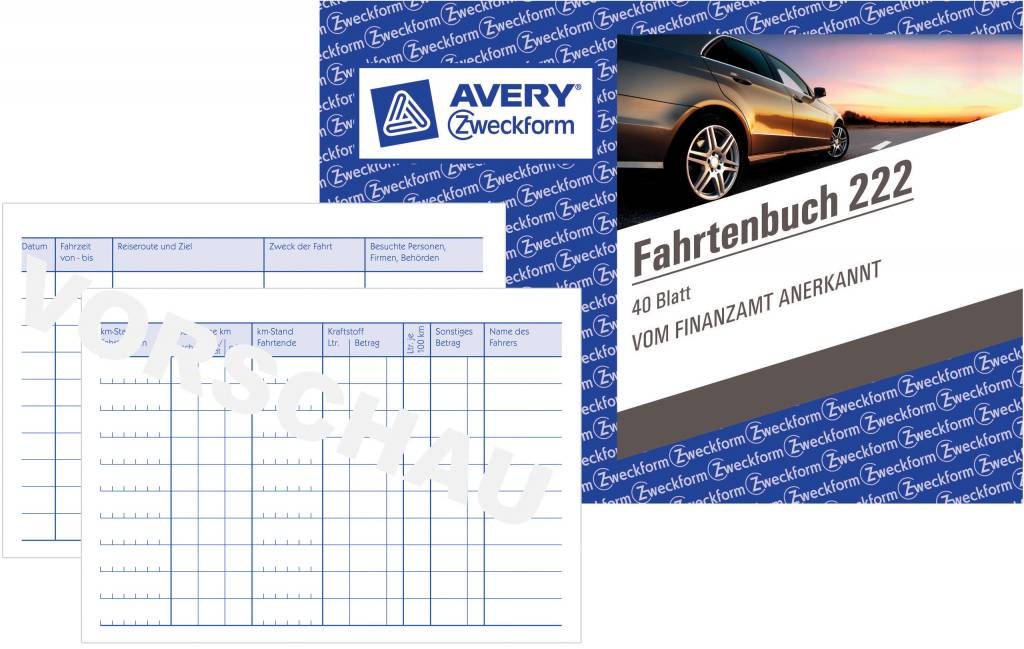 Avery Zweckform Fahrtenbuch DIN A6 quer