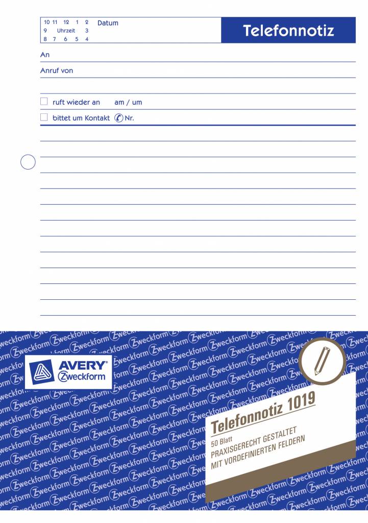 Avery Zweckform Telefonnotizbuch DIN A5