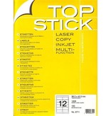 TOP STICK Etiketten 96.5 x 42,3 mm DIN A4 100 Blatt Packungen