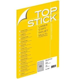 TOP STICK Etiketten 38,1 x 21,2 mm DIN A4 100 Blatt Packungen