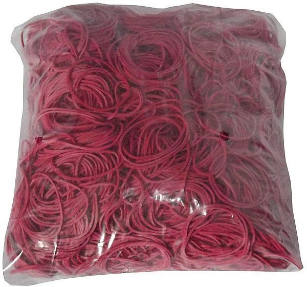 Gummibänder 1000 g 130 x 4 mm Farbe: rot