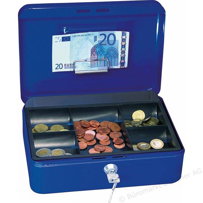 Wedo Geldkassette 146321Z, Größe 3, schwarz, 25 x 9 x 19 cm, 7 Münzfächer,  mit Zahlenschloss – Böttcher AG