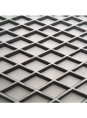 Rubber V riffelmat ruit motief 40x20cm