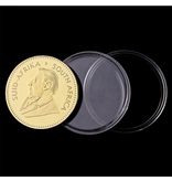 Goudkleurige Krugerrand munt 1967 Fyngoud 1 Oz fine gold met capsule.