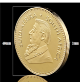 Goudkleurige Krugerrand munt 1967 Fyngoud 1 Oz fine gold met capsule.