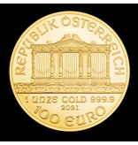 Wiener Philharmoniker 1 Oz Goudkleurig munt met capsule