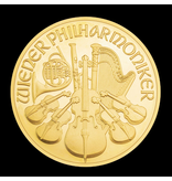 Wiener Philharmoniker 1 Oz Goudkleurig munt met capsule