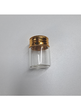 Pan4Gold Verzamelglas met goudkleurige schroefdop 15ml